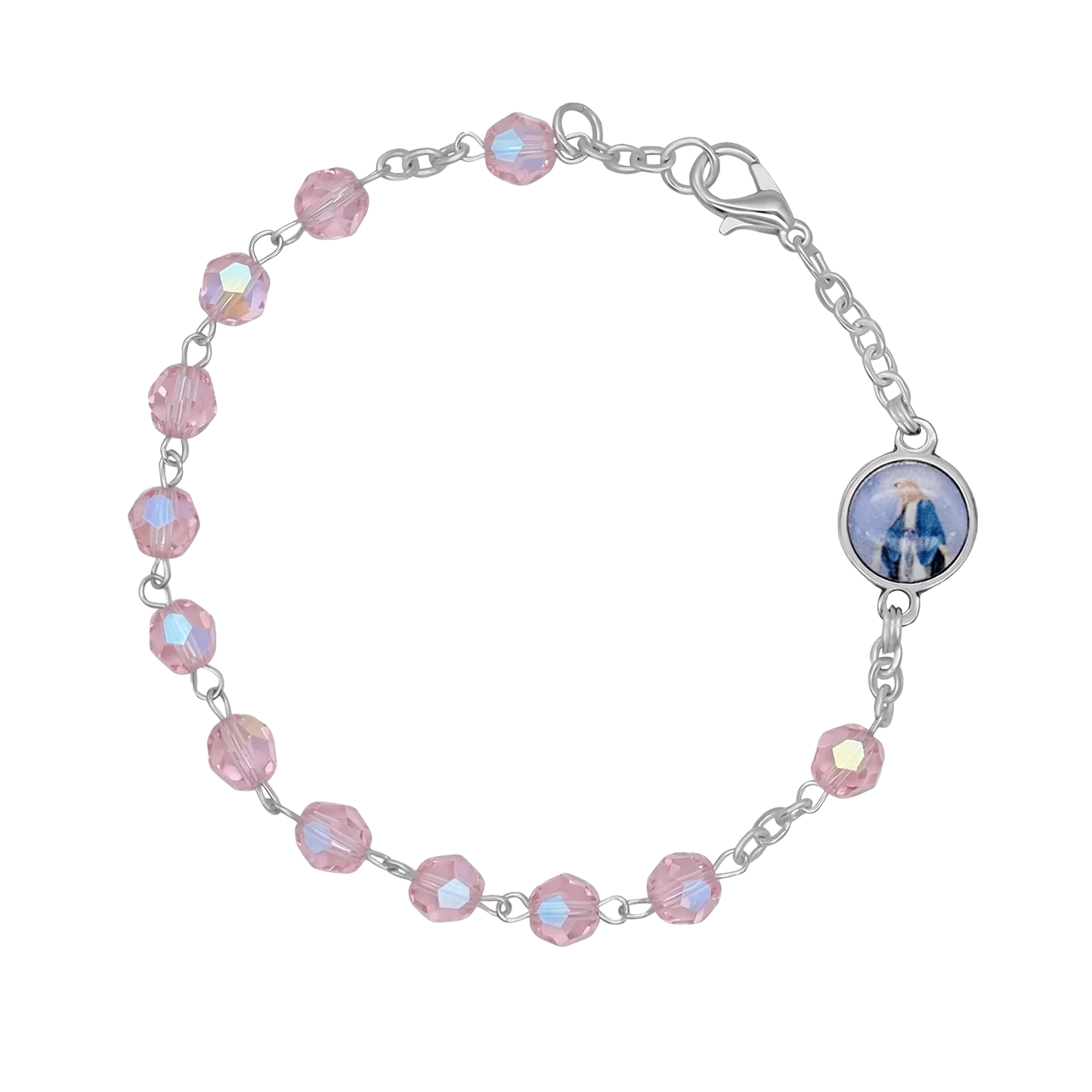 ROSA KRISTALL ROSENKRANZ-ARMBAND - METALL