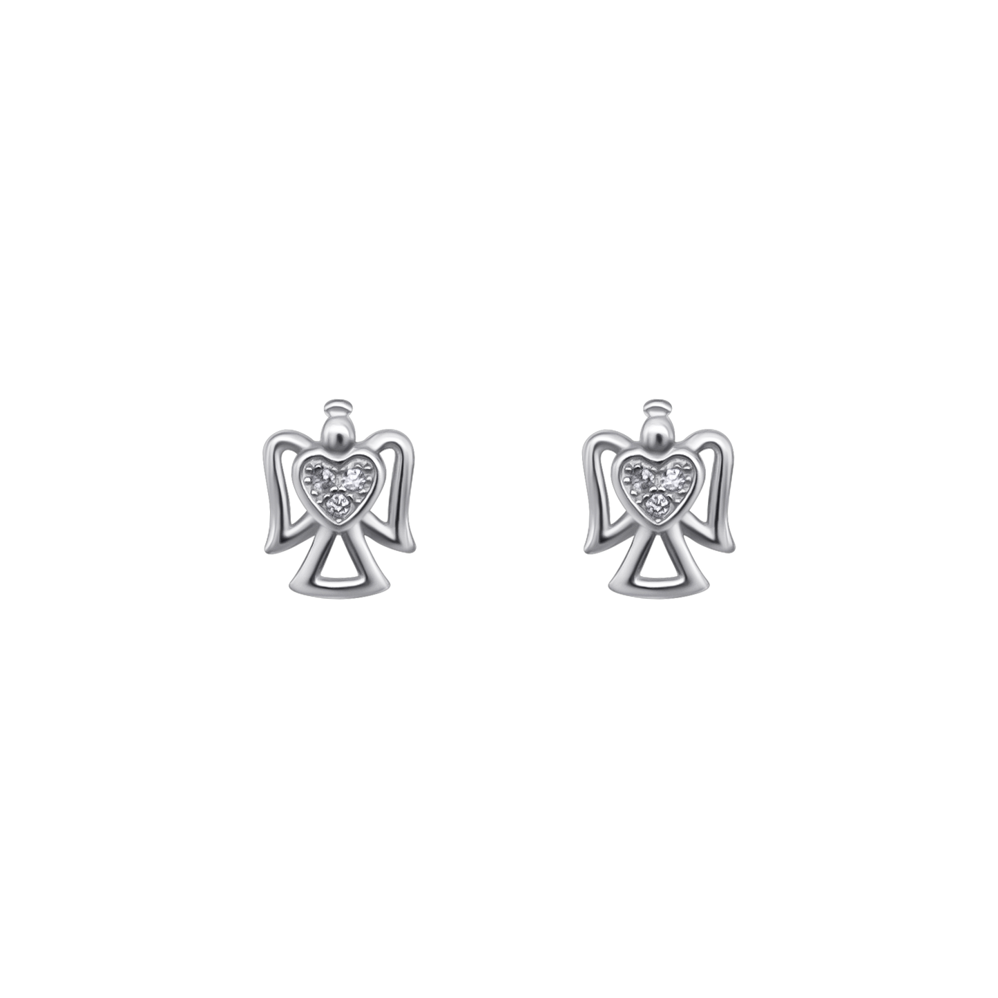 ENGEL OHRRINGE - SILBER