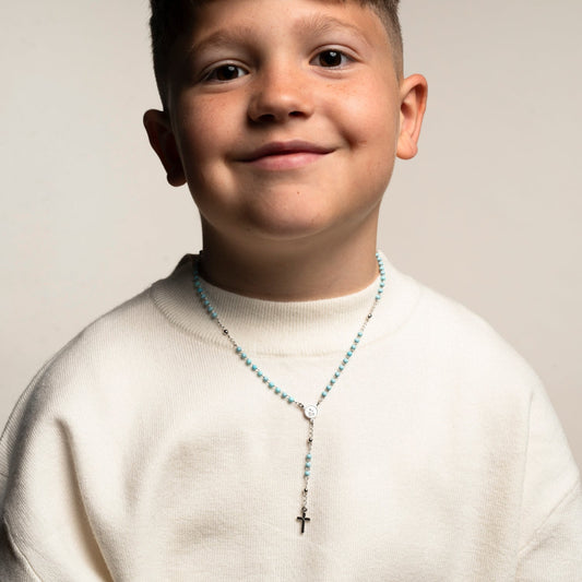 BABY BOY ROSENKRANZ HALSKETTE - SILBER