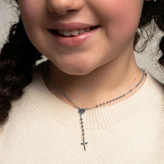 BABY ROSENKRANZ HALSKETTE - SILBER
