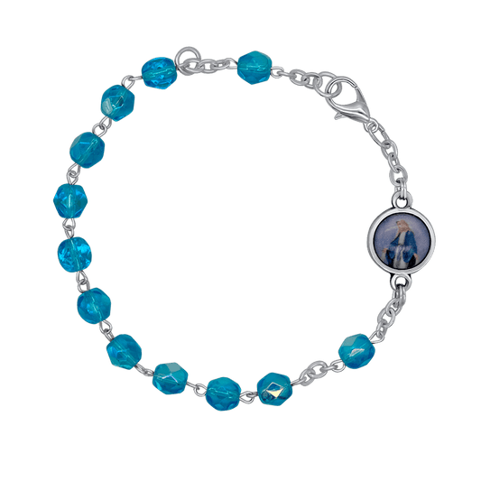 KRISTALL ROSENKRANZ-ARMBAND - METALL