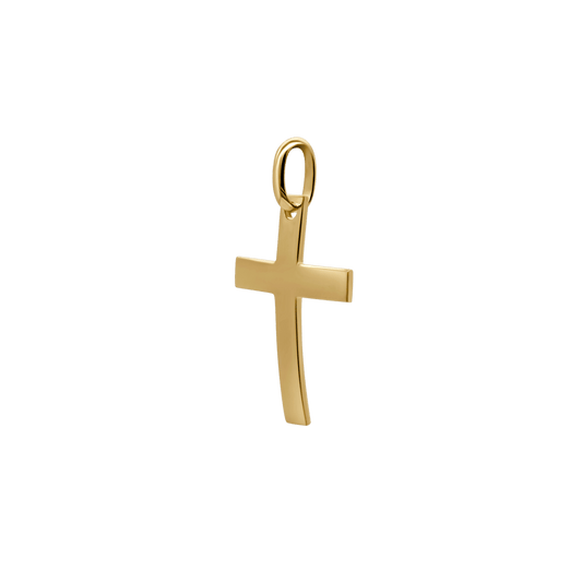 CURVED KREUZ ANHÄNGER - GOLD
