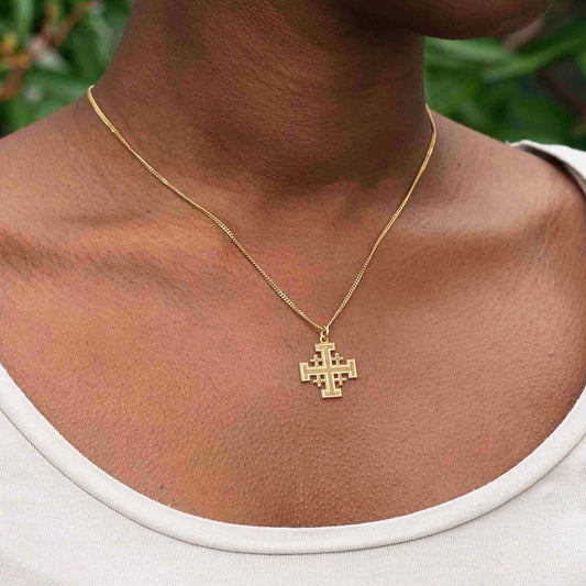 JERUSALEM KREUZ - VERMEIL-SILBER