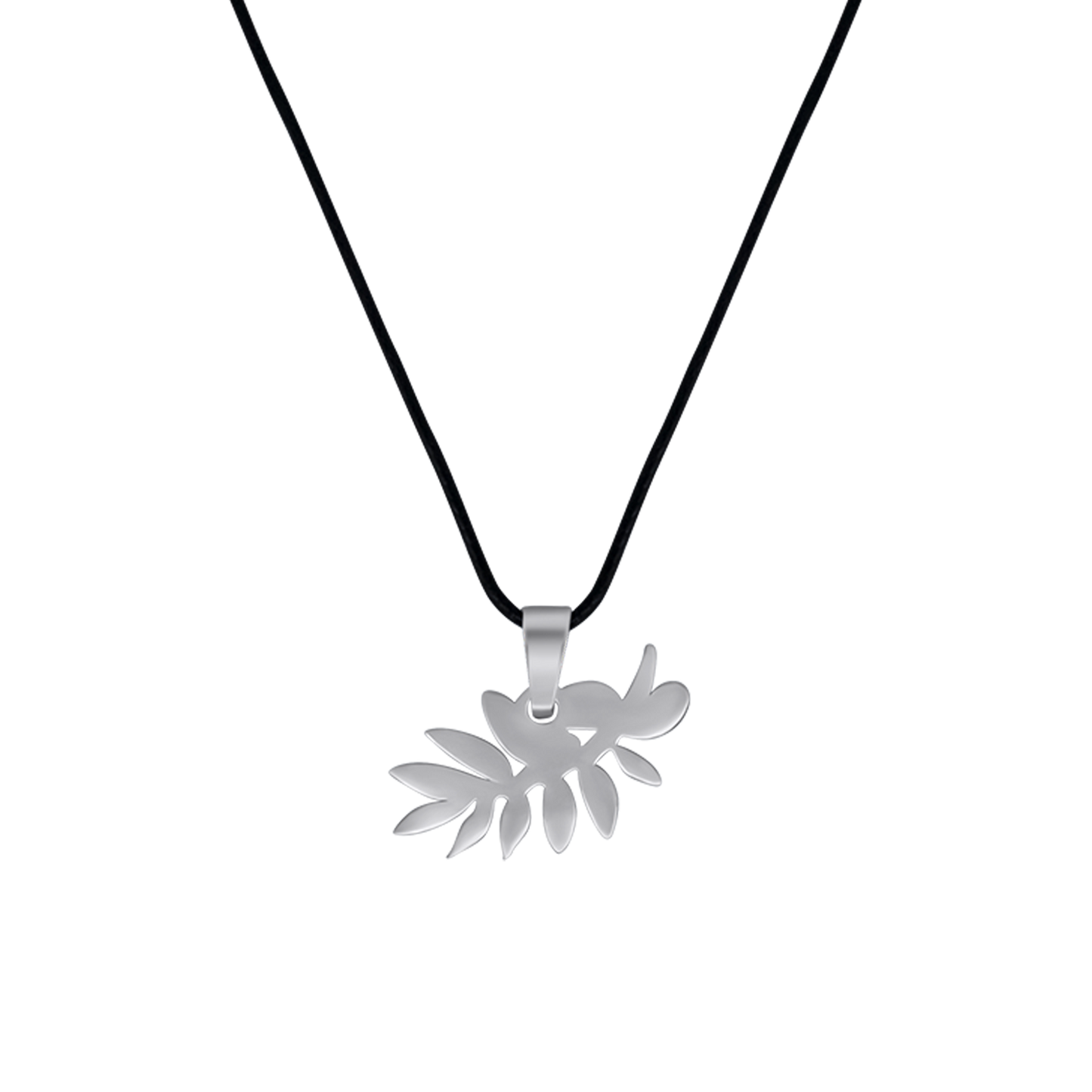 OLIVE BRANCH HALSKETTE - RUBBER CORD UND STEEL