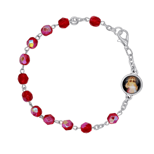 KRISTALL ROSENKRANZ-ARMBAND - METALL