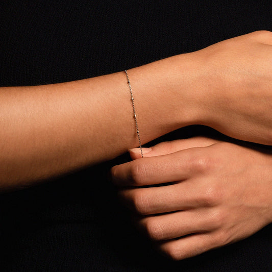 ROSENKRANZ-ARMBAND - SILBER