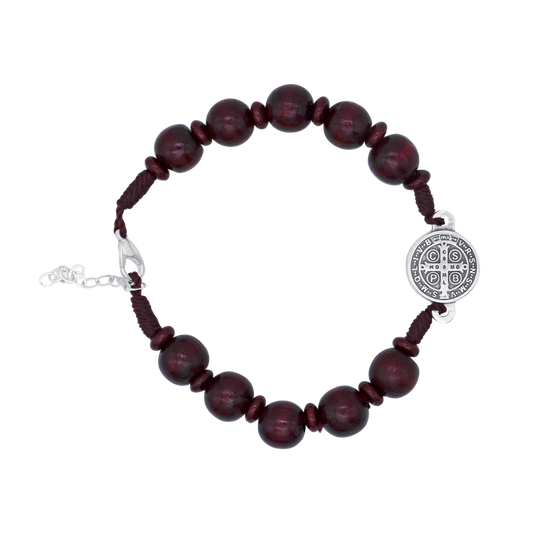 HL. BENEDICT - GROSS ROSENKRANZ-ARMBAND - ROT