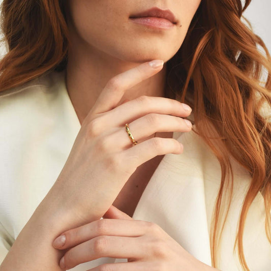 ROSENKRANZ RING - VERMEIL-SILBER