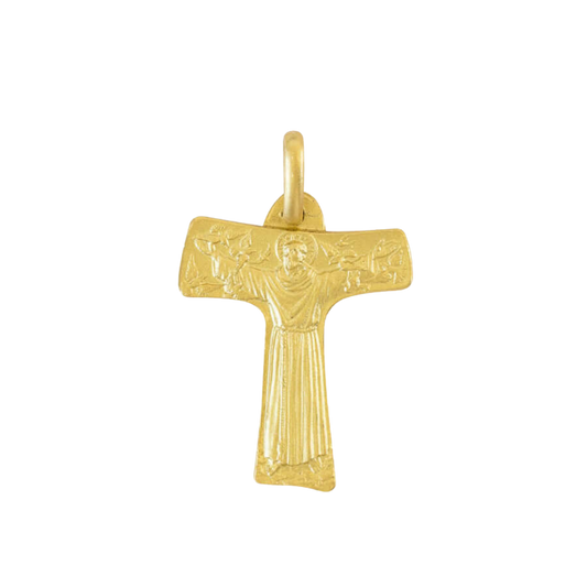 HEILIGER FRANCIS - TAU KREUZ - GOLD