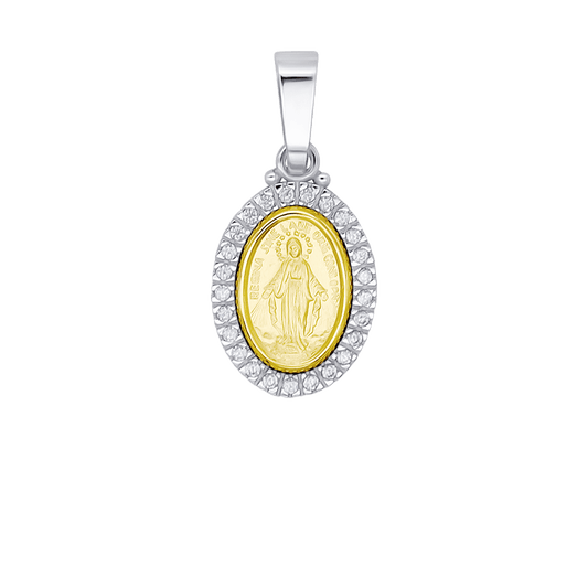 WUNDERTÄTIG MEDAILLE - ZIRKONIA MEDAILLE - BICOLOR GOLD