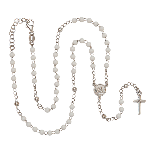 BABY ROSENKRANZ HALSKETTE - SILBER