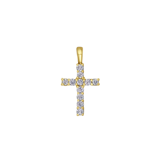 KREUZ ANHÄNGER - VERMEIL-SILBER
