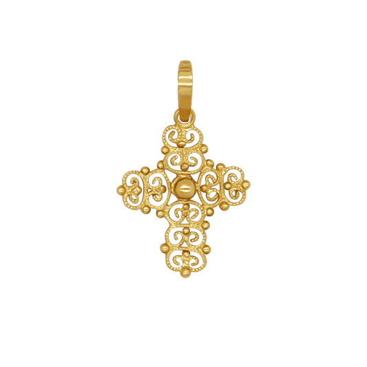 MADREVITATO KREUZ ANHÄNGER - GOLD