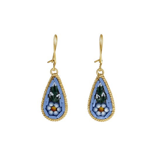 OHRRINGE - MIKROMOSAIK SCHMUCK - GOLDENE METALL