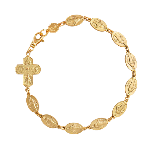 WUNDERTÄTIG UND VIER WAY KREUZ - ARMBAND - VERMEIL-SILBER
