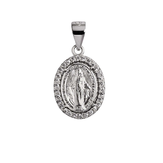 WUNDERTÄTIG - ZIRKONIA MEDAILLE - WEISSGOLD