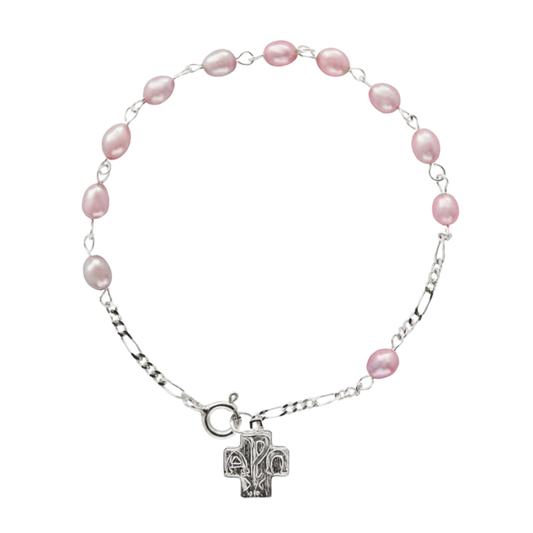 PERLE ROSENKRANZ-ARMBAND - SILBER