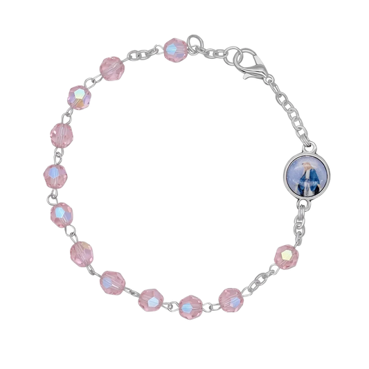 ROSA KRISTALL ROSENKRANZ-ARMBAND - METALL