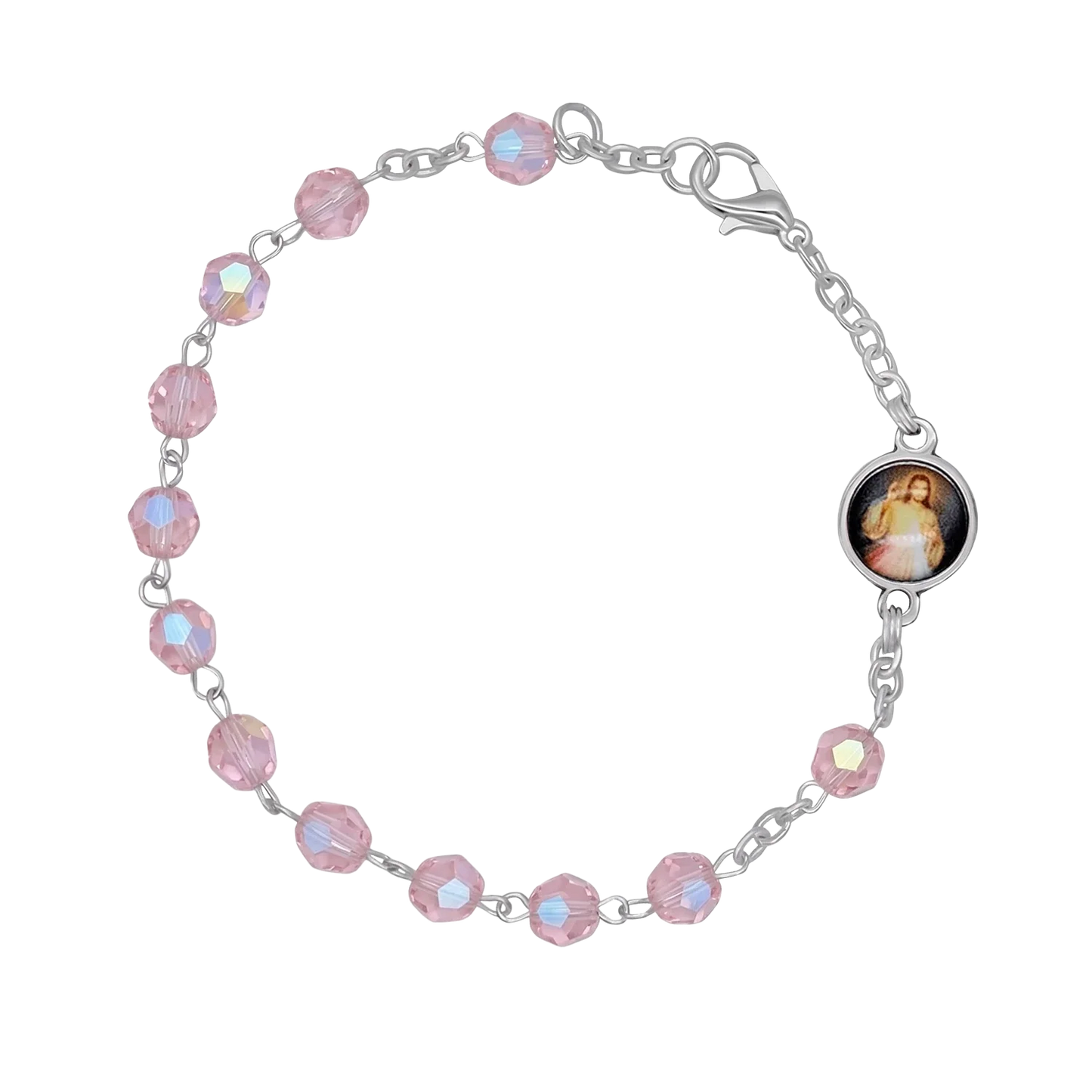 ROSA KRISTALL ROSENKRANZ-ARMBAND - METALL
