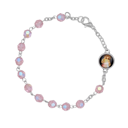 ROSA KRISTALL ROSENKRANZ-ARMBAND - METALL