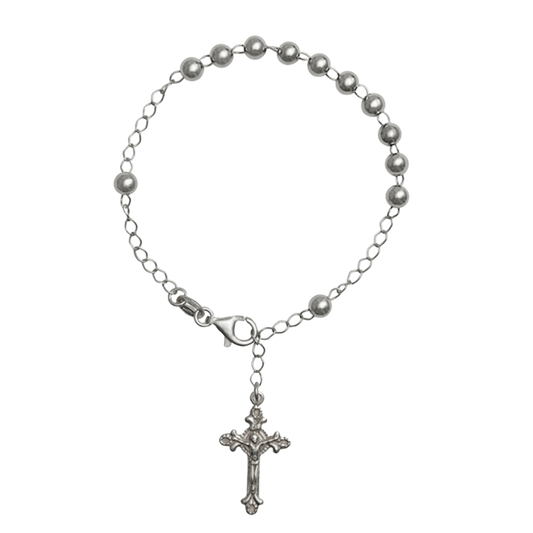 ROSENKRANZ-ARMBAND - SILBER