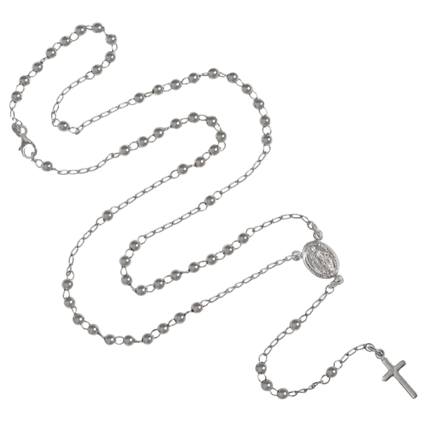 ROSENKRANZ HALSKETTE - WEISSGOLD
