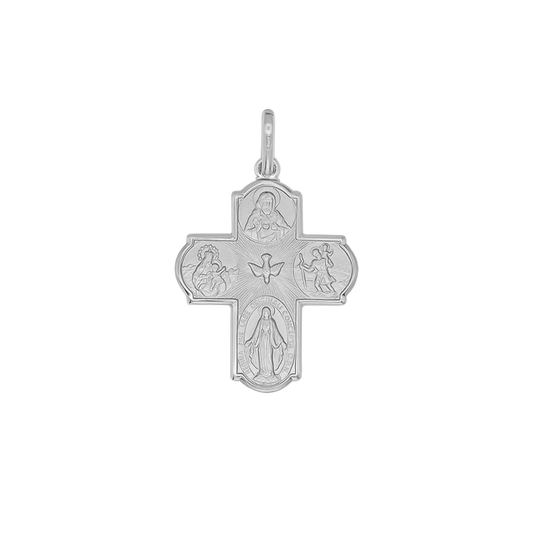 SCAPULAR - KREUZ ANHÄNGER - WEISSGOLD