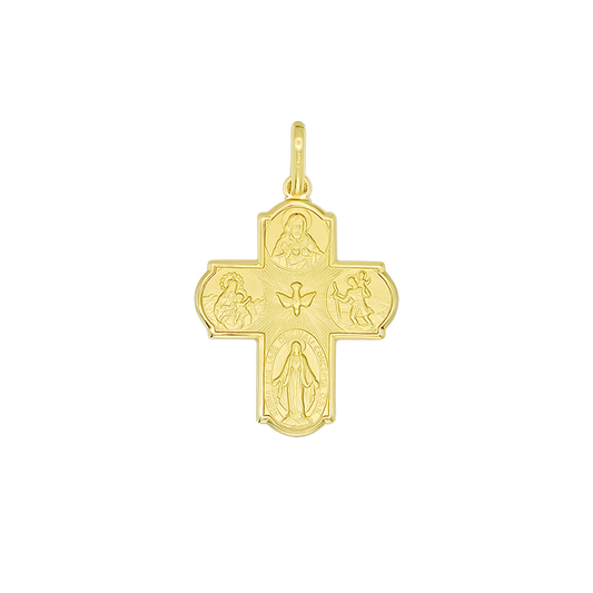 SCAPULAR - KREUZ ANHÄNGER - GOLD