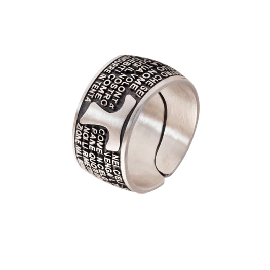 TAU KREUZ & UNSER VATER RING - SILBER