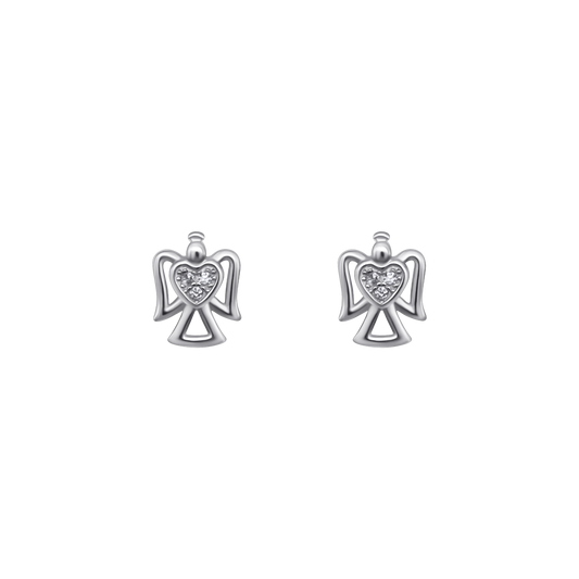 ENGEL OHRRINGE - SILBER