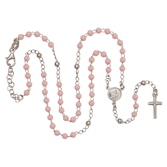 BABY GIRL ROSENKRANZ HALSKETTE - SILBER