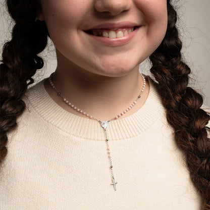 BABY GIRL ROSENKRANZ HALSKETTE - SILBER