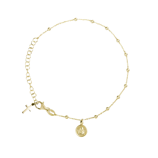 BABY ROSENKRANZ-ARMBAND - VERMEIL-SILBER