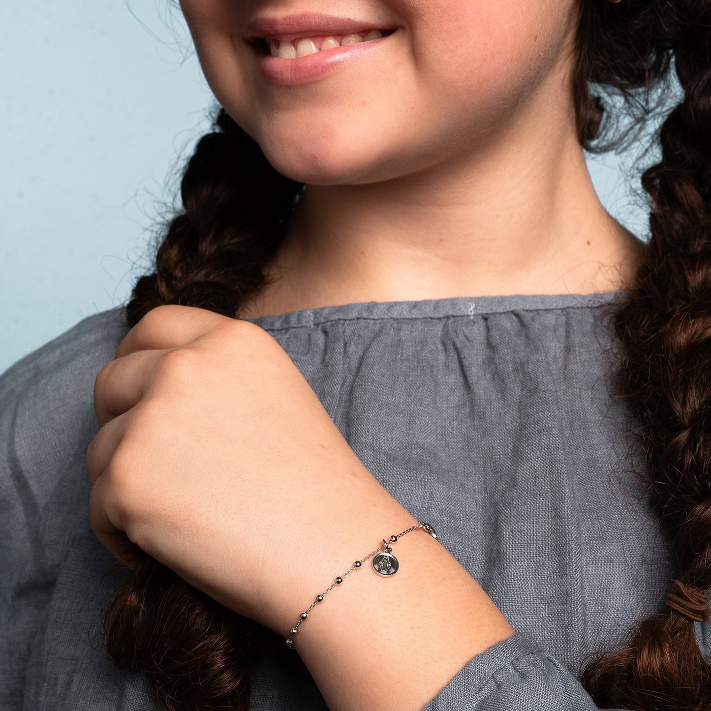 BABY ROSENKRANZ-ARMBAND - SILBER