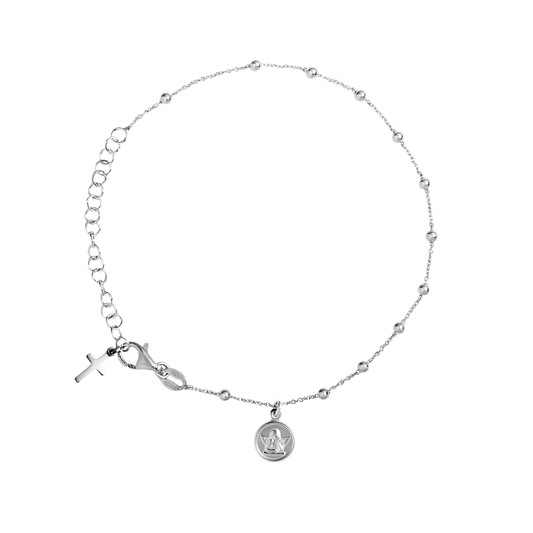 BABY ROSENKRANZ-ARMBAND - SILBER