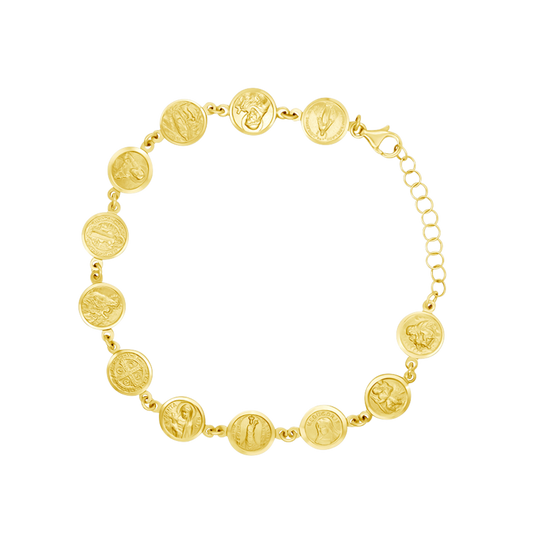 CATHOLIC MEDAILLEN ARMBAND - GOLD