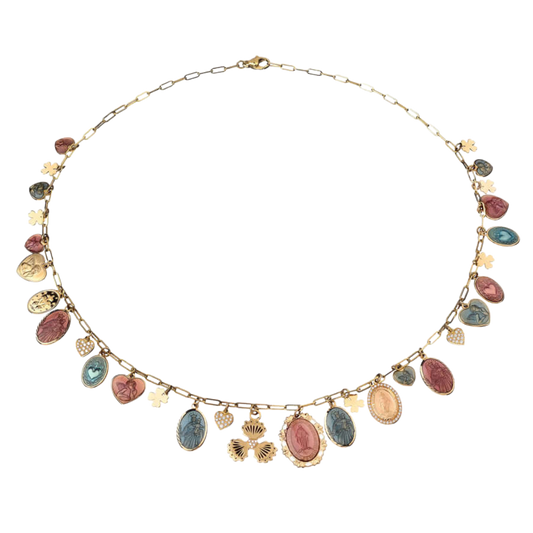 CHARMS HALSKETTE - GOLD UND DIAMANTEN