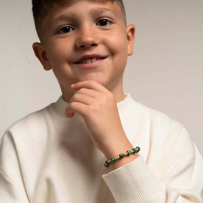 CHILDREN'S ROSENKRANZ-ARMBAND - HOLZ - GRÜN