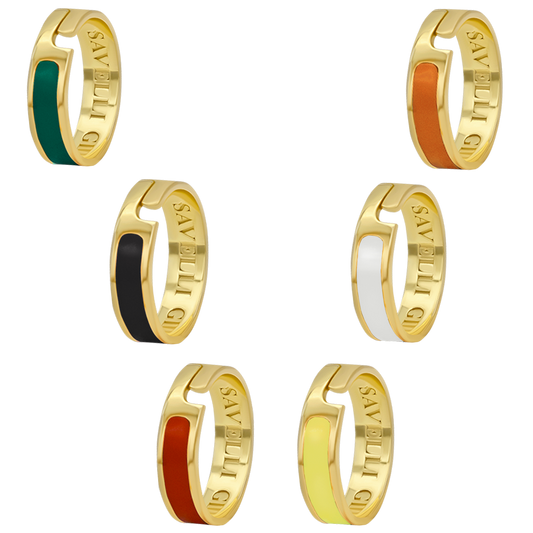 COLORED VERSTELLBAR RING - SILBER