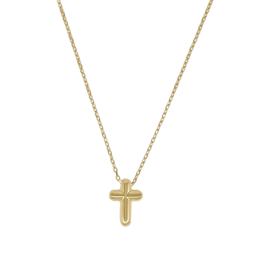 KREUZ HALSKETTE - VERGOLDETES SILBER