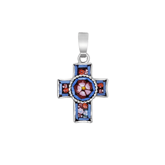 KREUZ ANHÄNGER - MIKROMOSAIK SCHMUCK - METALL
