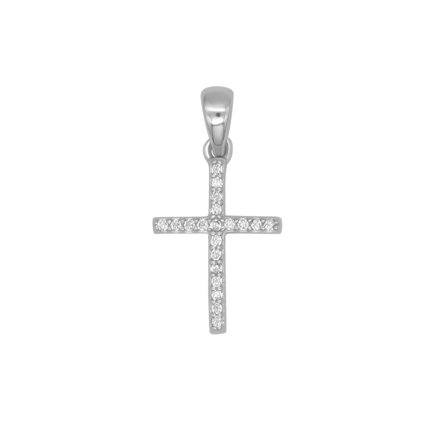 KREUZ ANHÄNGER - ZIRKONIA UND SILBER