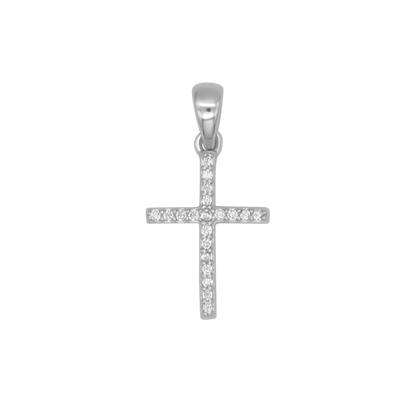 KREUZ ANHÄNGER - ZIRKONIA UND SILBER