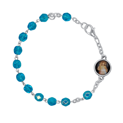 KRISTALL ROSENKRANZ-ARMBAND - METALL