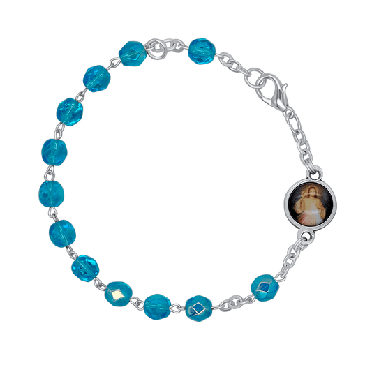 KRISTALL ROSENKRANZ-ARMBAND - METALL