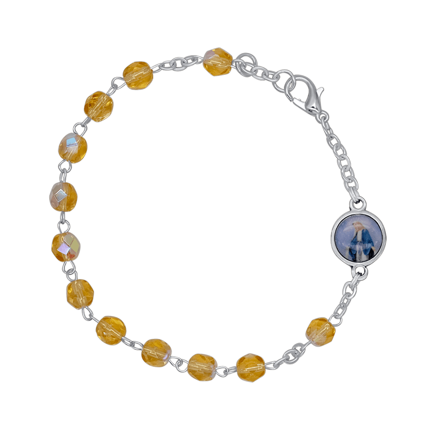 KRISTALL ROSENKRANZ-ARMBAND - METALL