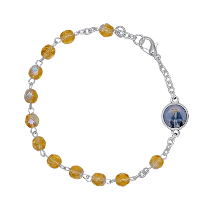 KRISTALL ROSENKRANZ-ARMBAND - METALL