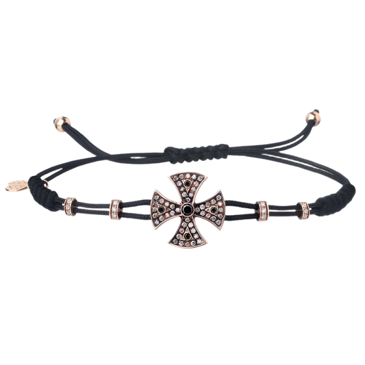 CELTIC KREUZ - CHRISTLICH ARMBAND - GELBGOLD UND DIAMANTEN