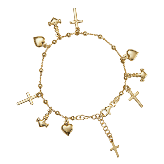 GLAUBE HOPE UND CHARITY - ARMBAND - VERMEIL-SILBER