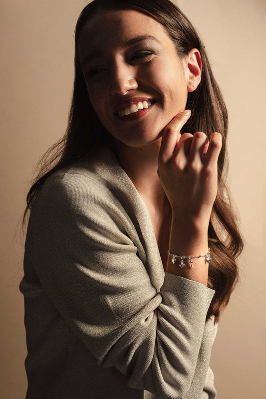 GLAUBE HOPE UND CHARITY - ARMBAND - SILBER